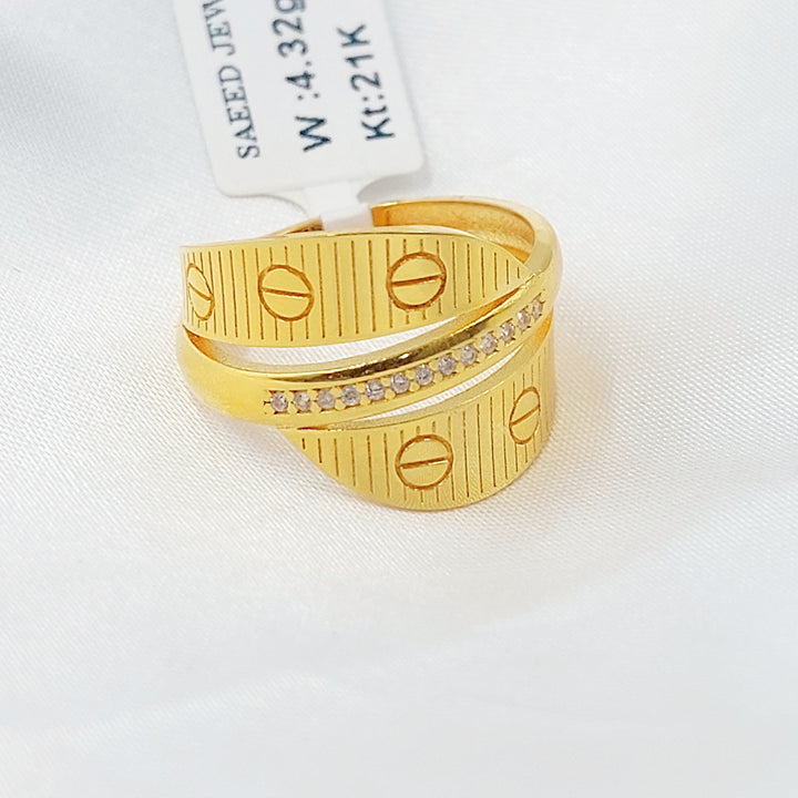 21K خاتم فيجارو-مجوهرات الشيخ سعيد-Saeed Jewelry 