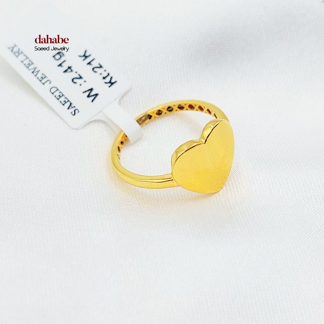 21K خاتم قلب-مجوهرات الشيخ سعيد-Saeed Jewelry 