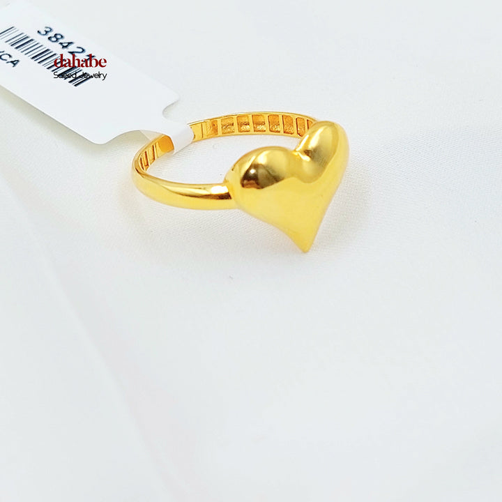 21K خاتم قلب-مجوهرات الشيخ سعيد-Saeed Jewelry 