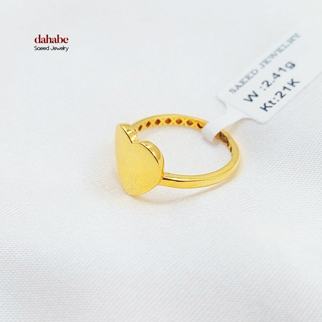 21K خاتم قلب-مجوهرات الشيخ سعيد-Saeed Jewelry 