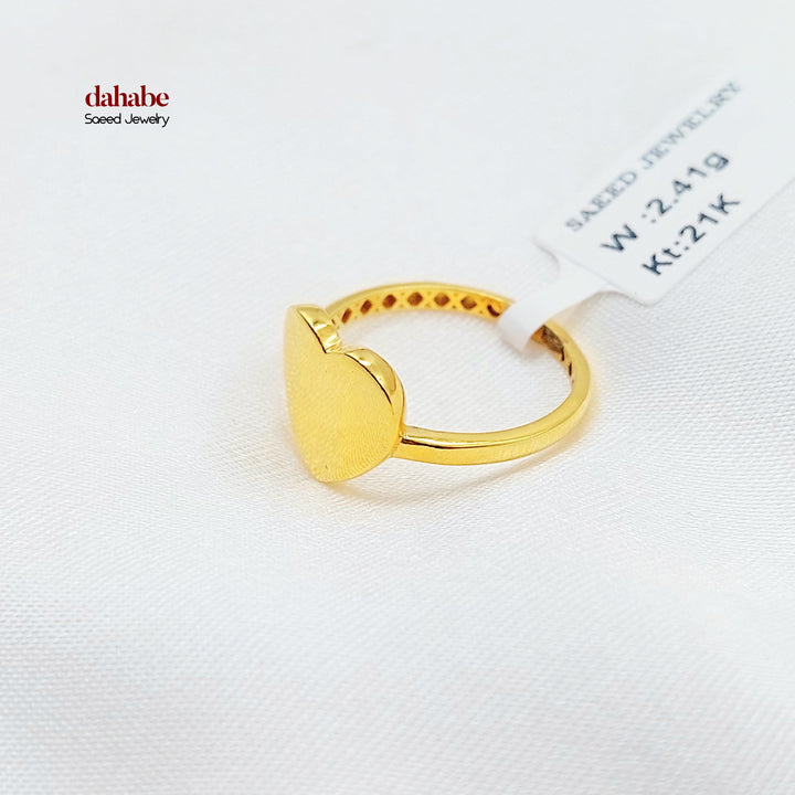 21K خاتم قلب-مجوهرات الشيخ سعيد-Saeed Jewelry 