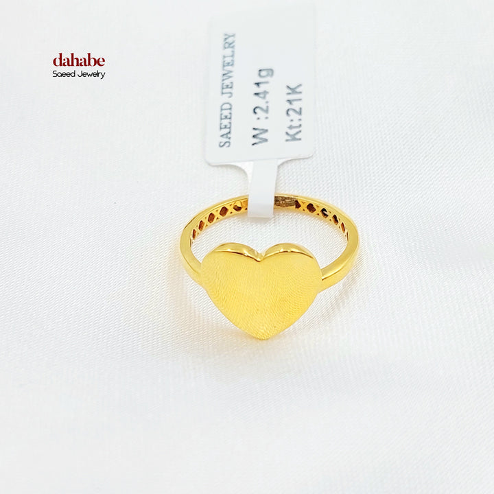 21K خاتم قلب-مجوهرات الشيخ سعيد-Saeed Jewelry 