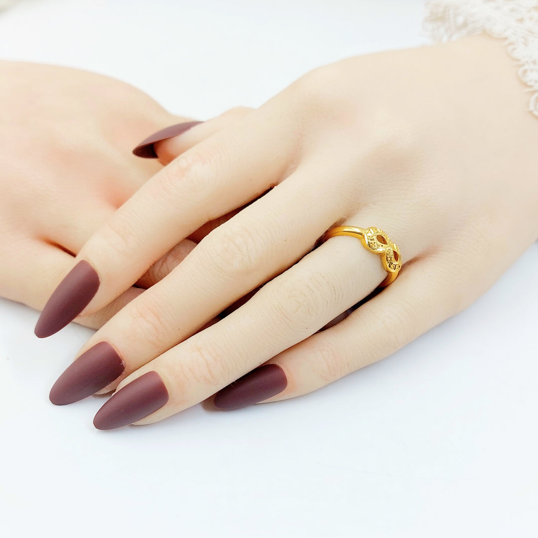 21K خاتم انفينيتي-مجوهرات الشيخ سعيد-Saeed Jewelry 