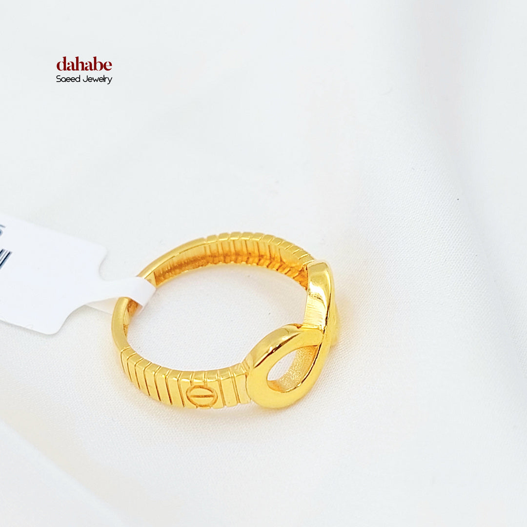 21K خاتم انفينيتي-مجوهرات الشيخ سعيد-Saeed Jewelry 
