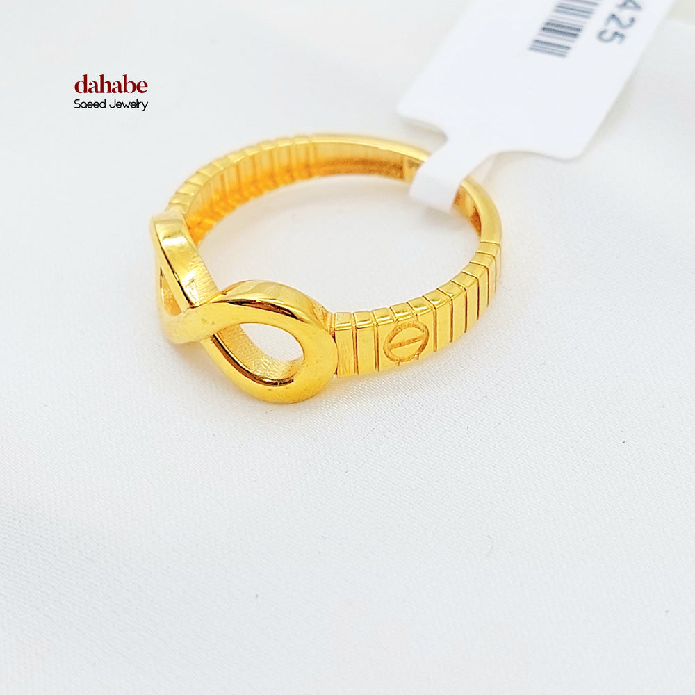 21K خاتم انفينيتي-مجوهرات الشيخ سعيد-Saeed Jewelry 