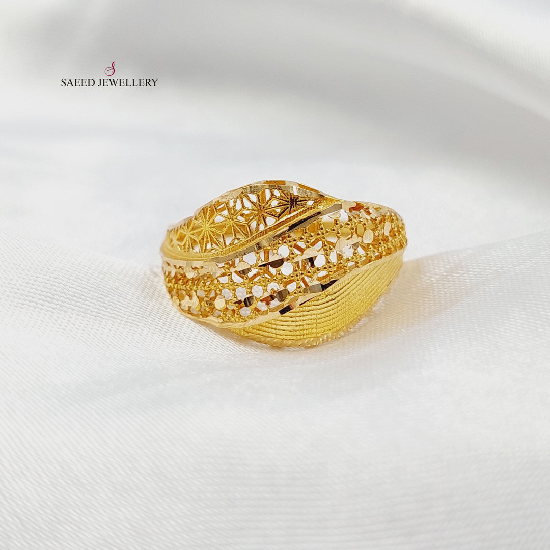 21K خاتم ليزر-مجوهرات الشيخ سعيد-Saeed Jewelry 