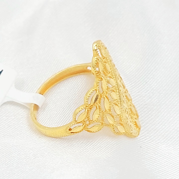 21K خاتم ورق الشجر-مجوهرات الشيخ سعيد-Saeed Jewelry 
