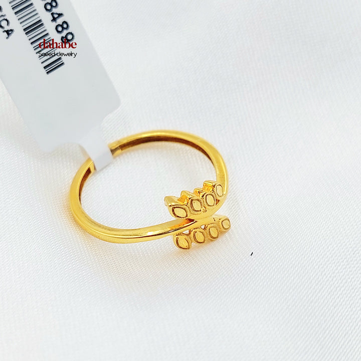 21K خاتم ورق الشجر-مجوهرات الشيخ سعيد-Saeed Jewelry 