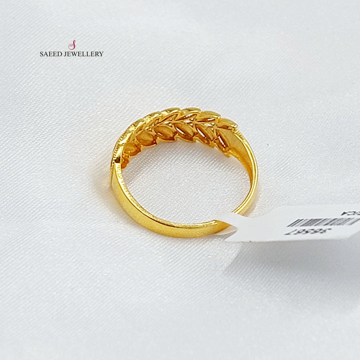 21K خاتم ورق الشجر-مجوهرات الشيخ سعيد-Saeed Jewelry 