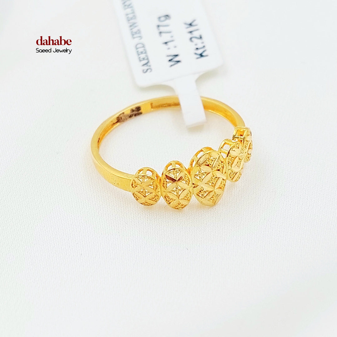21K خاتم اكسترا ناعم-مجوهرات الشيخ سعيد-Saeed Jewelry 