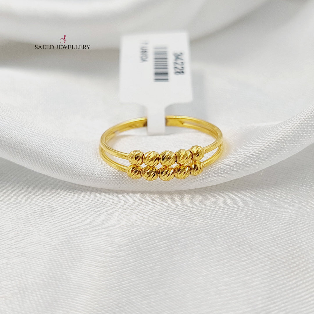 21K خاتم طابات ناعم-مجوهرات الشيخ سعيد-Saeed Jewelry 