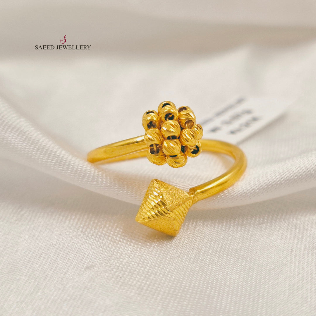 21K خاتم طابات ناعم-مجوهرات الشيخ سعيد-Saeed Jewelry 