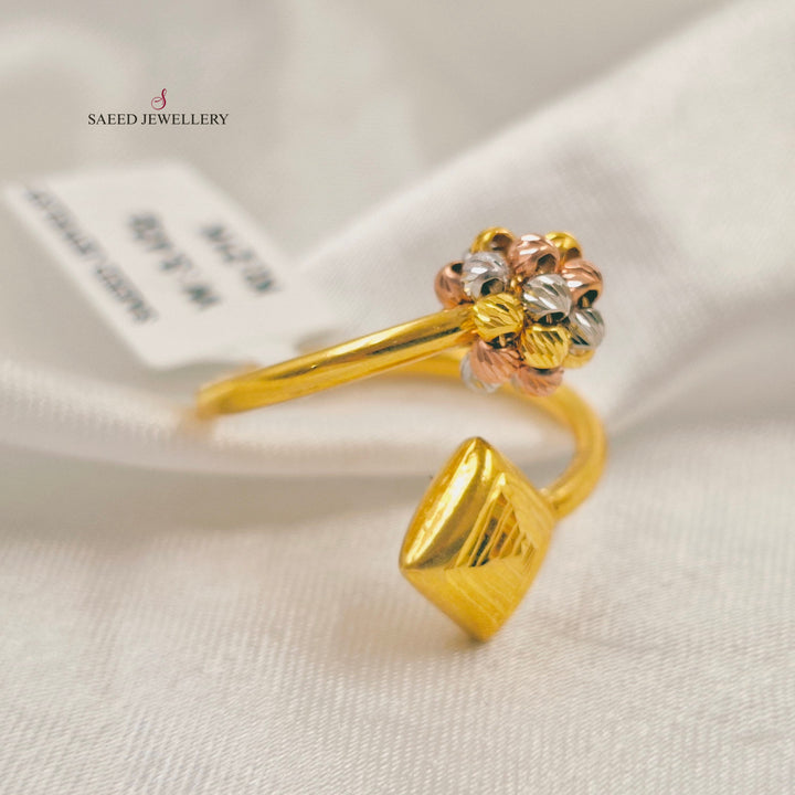 21K خاتم طابات ناعم-مجوهرات الشيخ سعيد-Saeed Jewelry 