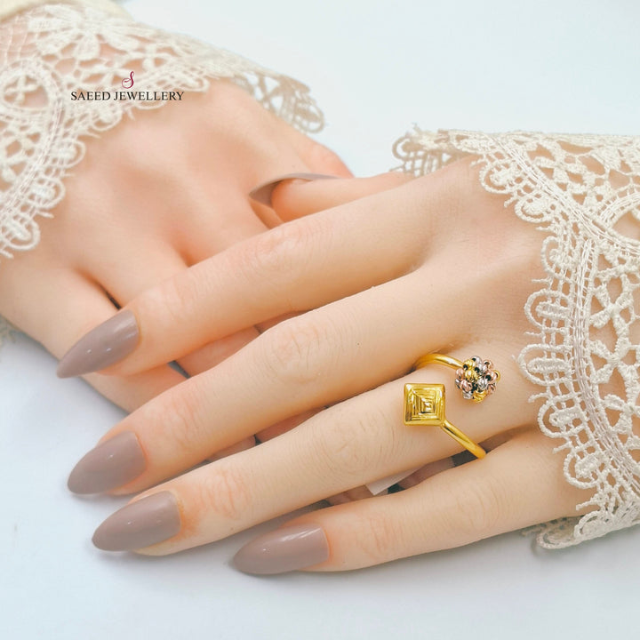 21K خاتم طابات ناعم-مجوهرات الشيخ سعيد-Saeed Jewelry 