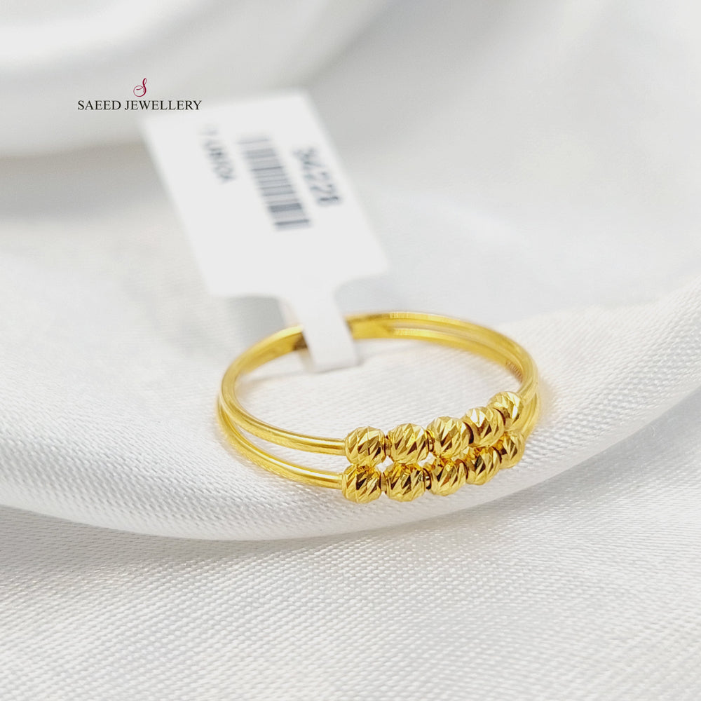 21K خاتم طابات ناعم-مجوهرات الشيخ سعيد-Saeed Jewelry 