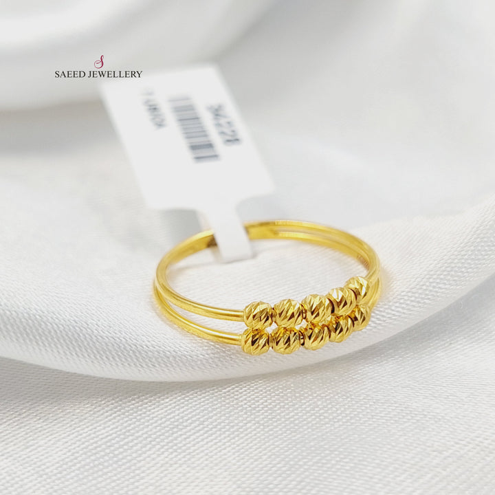 21K خاتم طابات ناعم-مجوهرات الشيخ سعيد-Saeed Jewelry 