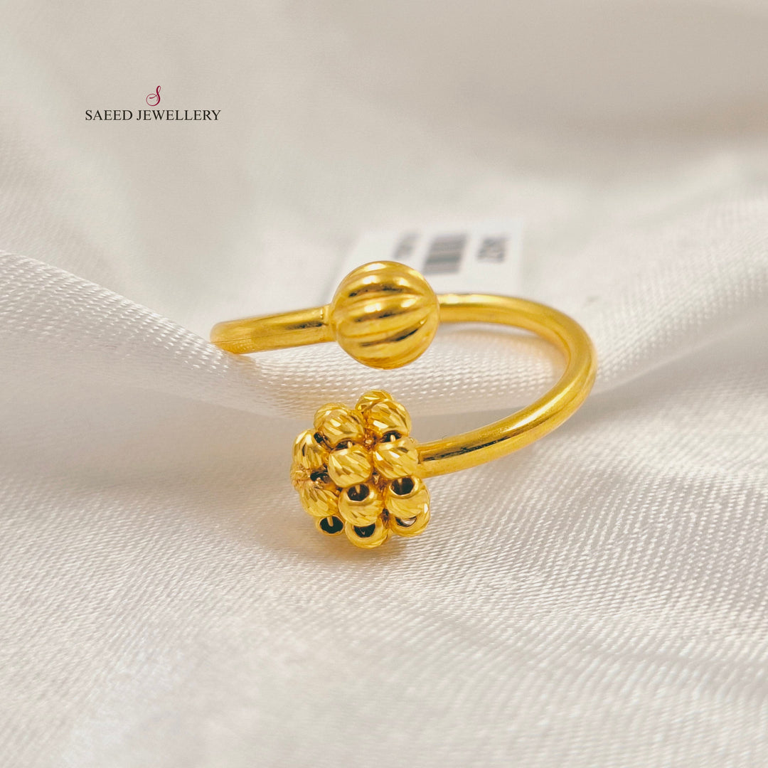 21K خاتم طابات ناعم-مجوهرات الشيخ سعيد-Saeed Jewelry 