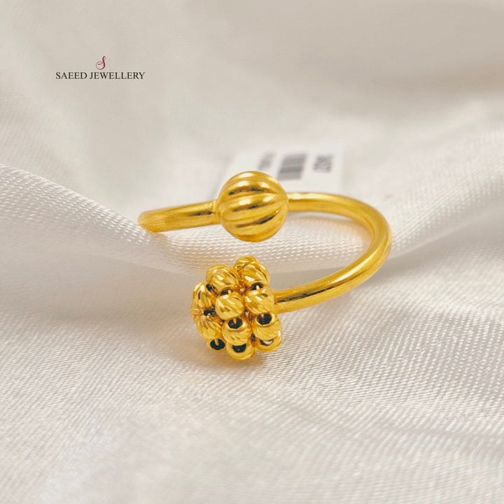 21K خاتم طابات ناعم-مجوهرات الشيخ سعيد-Saeed Jewelry 