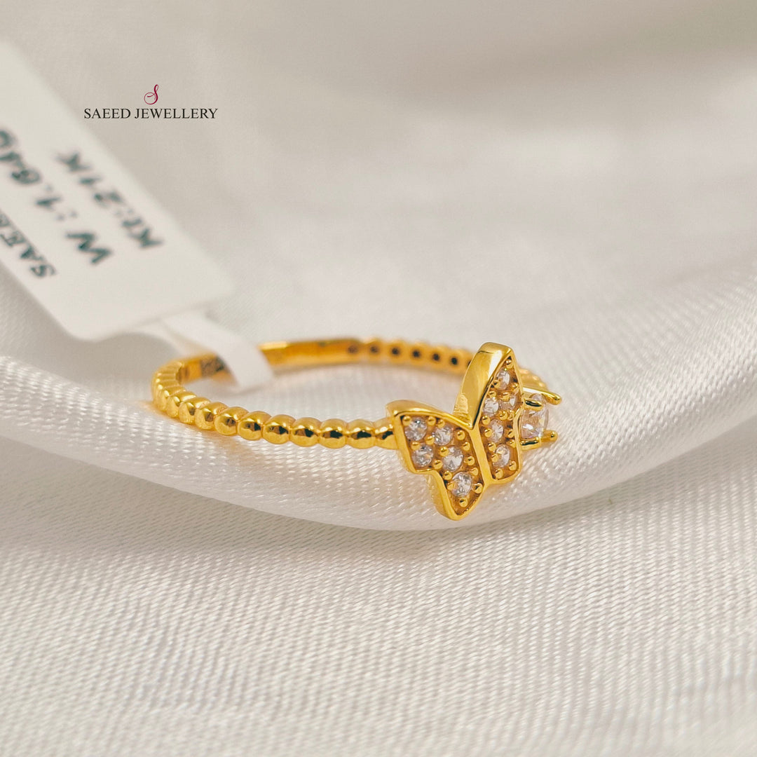 21K خاتم فراشة ناعم-مجوهرات الشيخ سعيد-Saeed Jewelry 