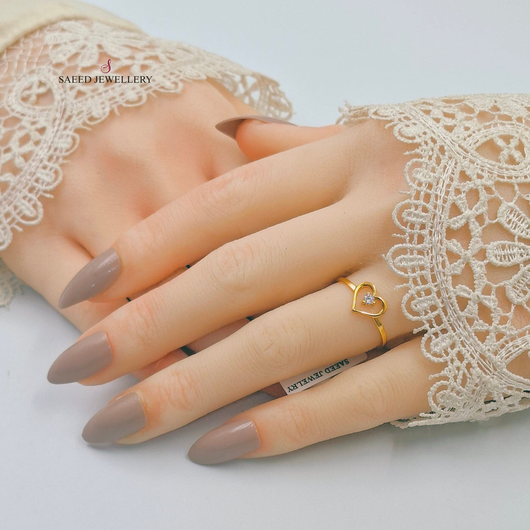 21K خاتم فراشة ناعم-مجوهرات الشيخ سعيد-Saeed Jewelry 