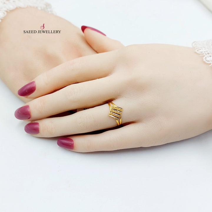 21K خاتم اكسترا ناعم-مجوهرات الشيخ سعيد-Saeed Jewelry 