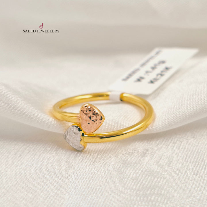 21K خاتم قلب ناعم-مجوهرات الشيخ سعيد-Saeed Jewelry 