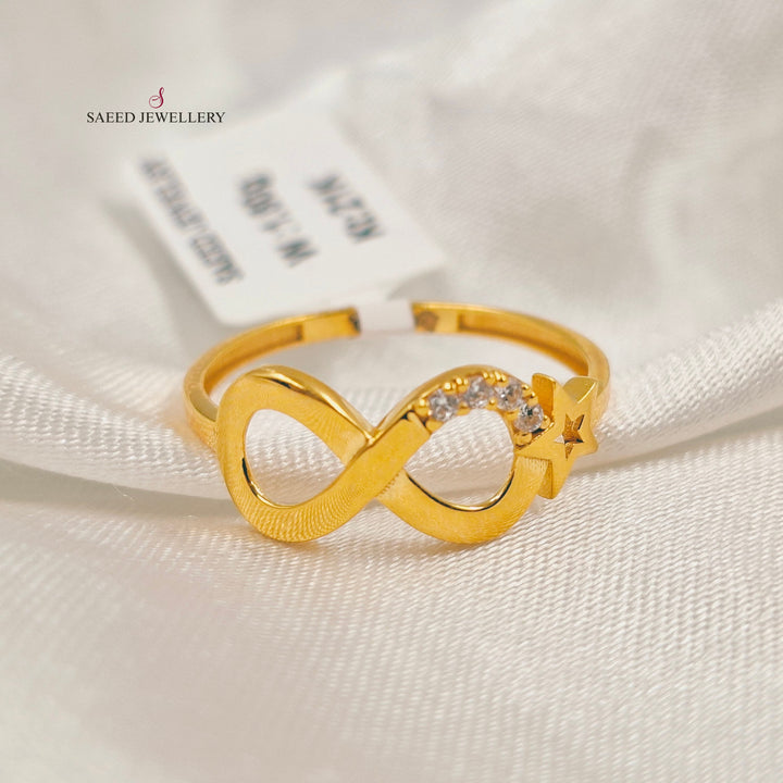 21K خاتم انفينيتي ناعم-مجوهرات الشيخ سعيد-Saeed Jewelry 