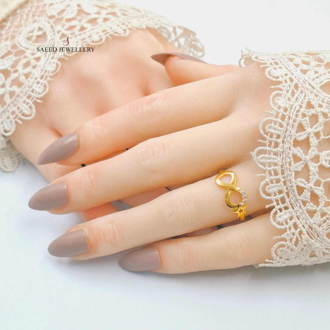 21K خاتم انفينيتي ناعم-مجوهرات الشيخ سعيد-Saeed Jewelry 