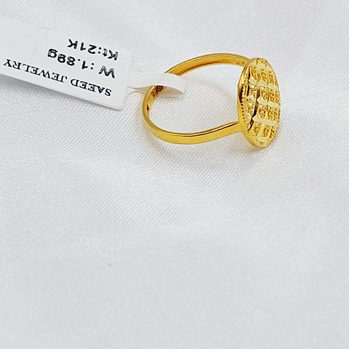 21K خاتم بيضاوي ناعم-مجوهرات الشيخ سعيد-Saeed Jewelry 