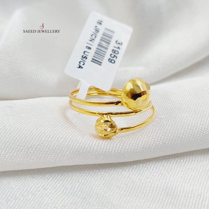 21K خاتم خفيف-مجوهرات الشيخ سعيد-Saeed Jewelry 