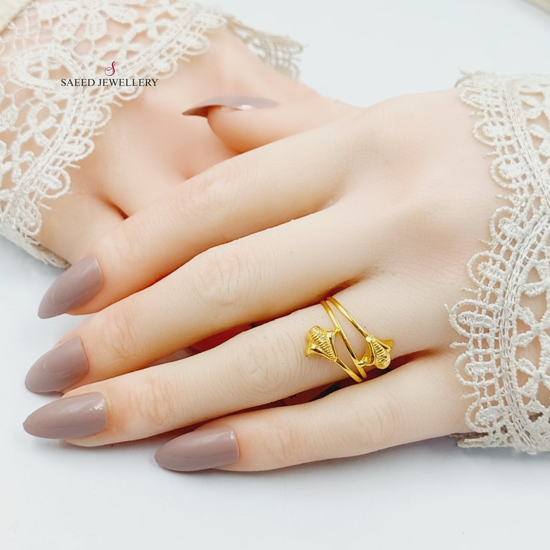 21K خاتم خفيف-مجوهرات الشيخ سعيد-Saeed Jewelry 