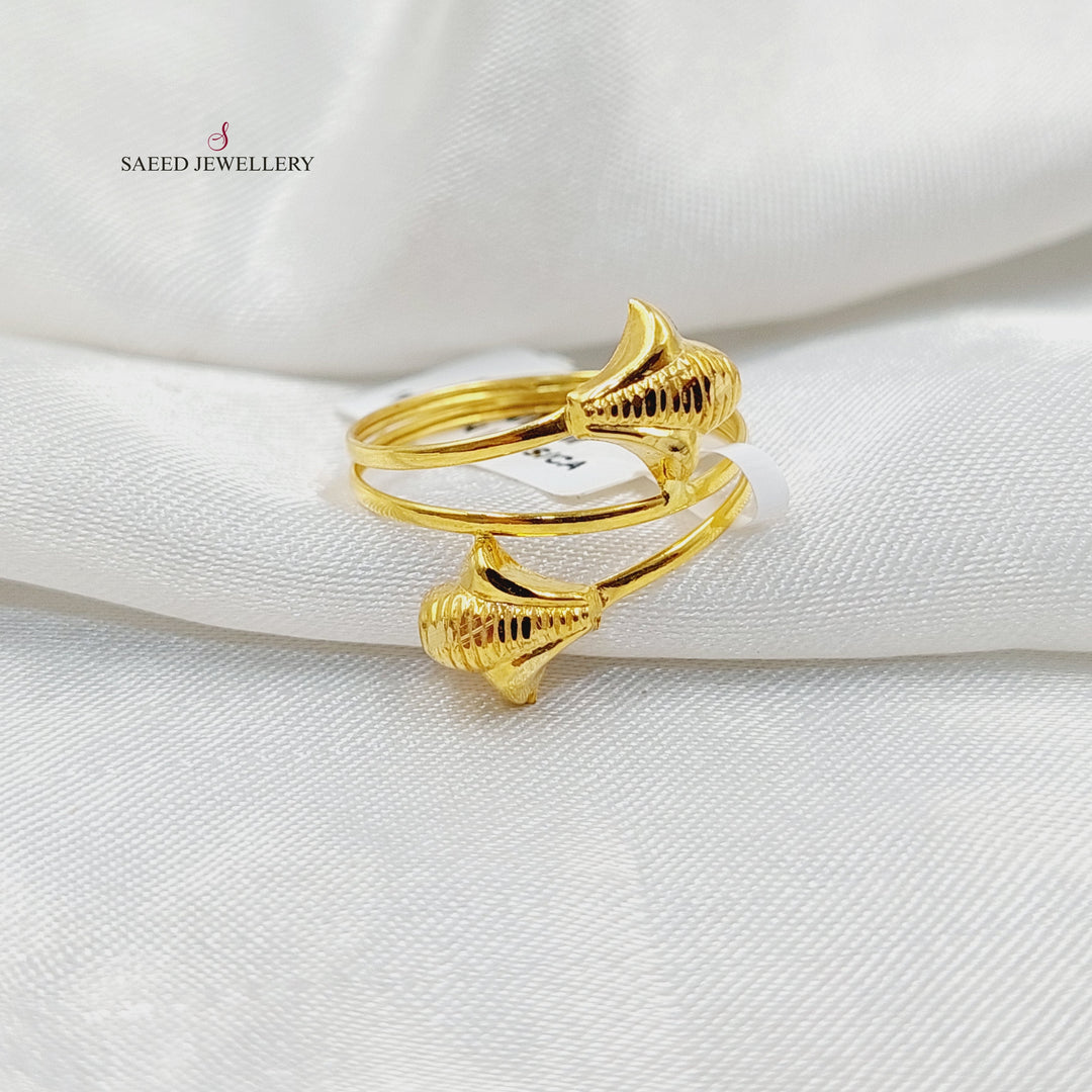21K خاتم خفيف-مجوهرات الشيخ سعيد-Saeed Jewelry 