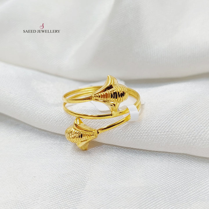 21K خاتم خفيف-مجوهرات الشيخ سعيد-Saeed Jewelry 