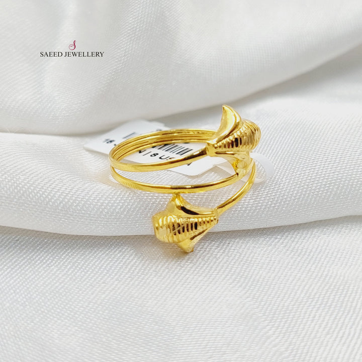 21K خاتم خفيف-مجوهرات الشيخ سعيد-Saeed Jewelry 