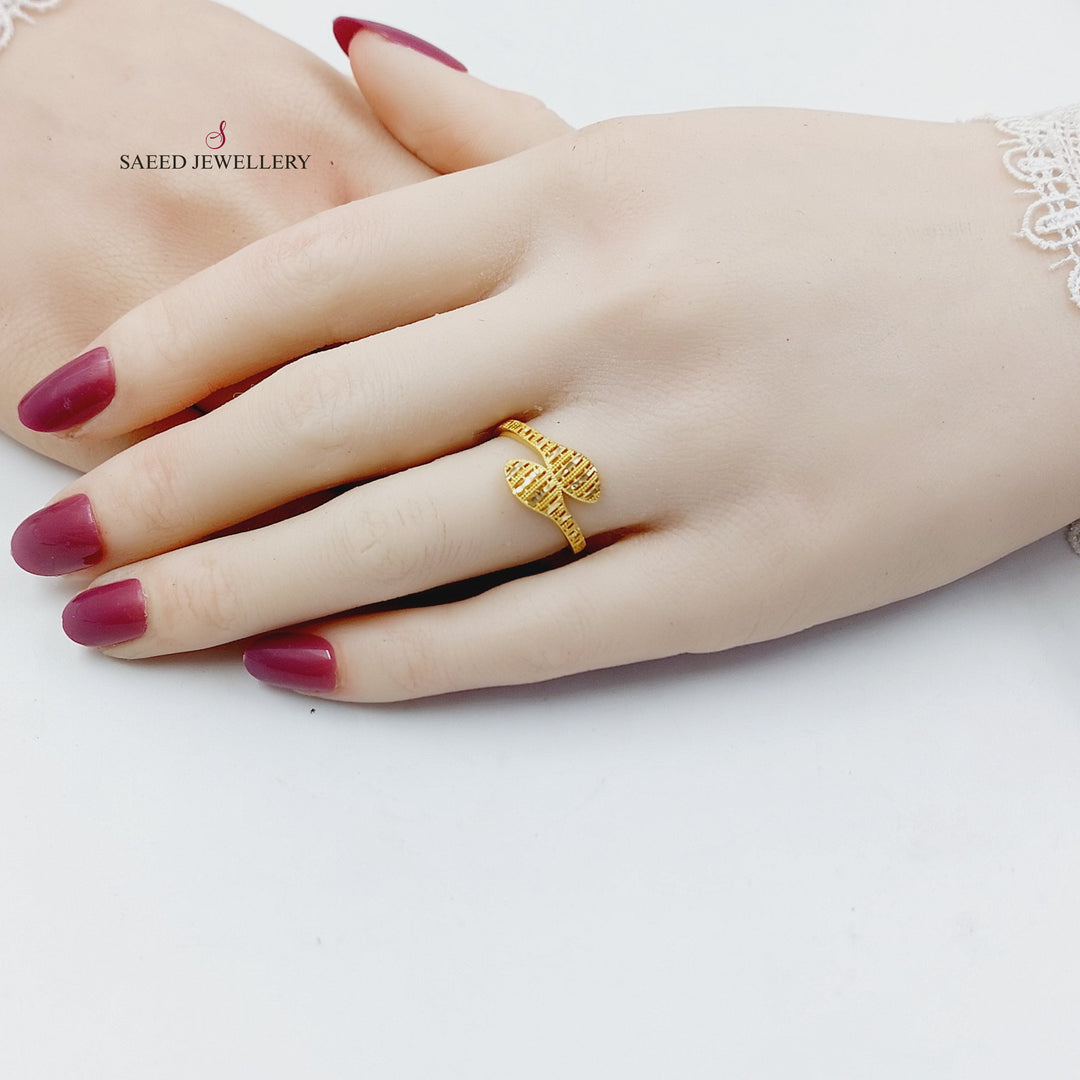 21K خاتم افعى ناعم-مجوهرات الشيخ سعيد-Saeed Jewelry 