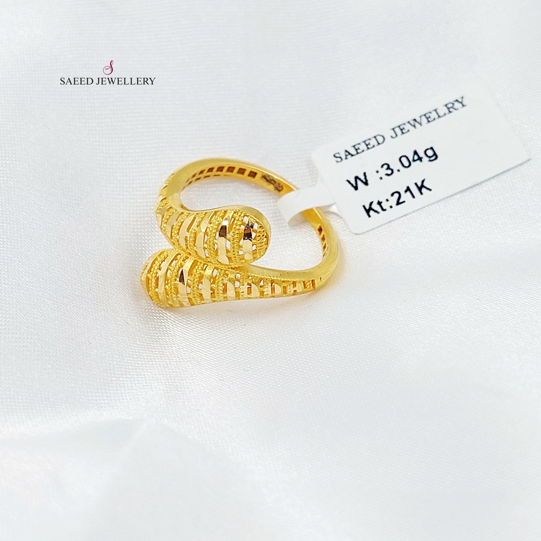 21K خاتم افعى ناعم-مجوهرات الشيخ سعيد-Saeed Jewelry 
