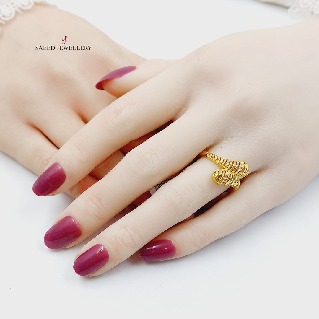 21K خاتم افعى ناعم-مجوهرات الشيخ سعيد-Saeed Jewelry 