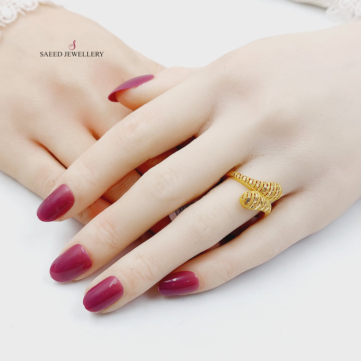 21K خاتم افعى ناعم-مجوهرات الشيخ سعيد-Saeed Jewelry 