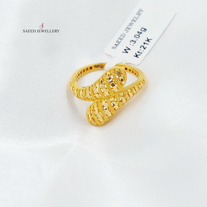 21K خاتم افعى ناعم-مجوهرات الشيخ سعيد-Saeed Jewelry 