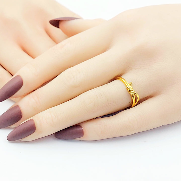 21K خاتم سادة مسمار-مجوهرات الشيخ سعيد-Saeed Jewelry 