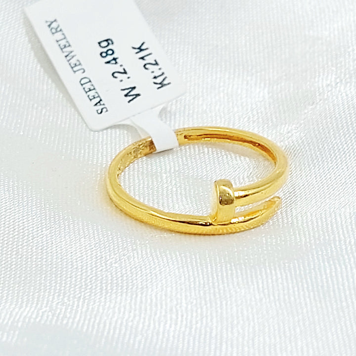 21K خاتم مسمار-مجوهرات الشيخ سعيد-Saeed Jewelry 