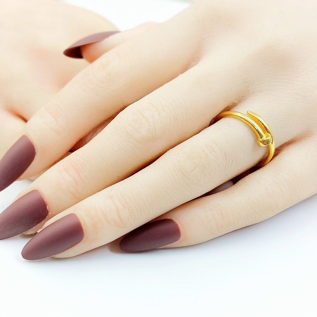 21K خاتم مسمار-مجوهرات الشيخ سعيد-Saeed Jewelry 