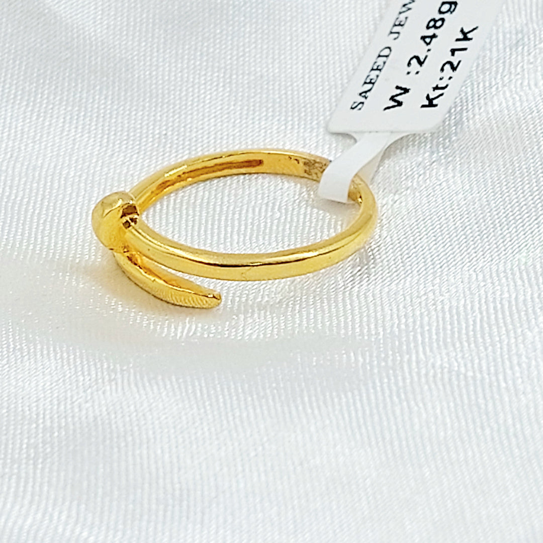21K خاتم مسمار-مجوهرات الشيخ سعيد-Saeed Jewelry 