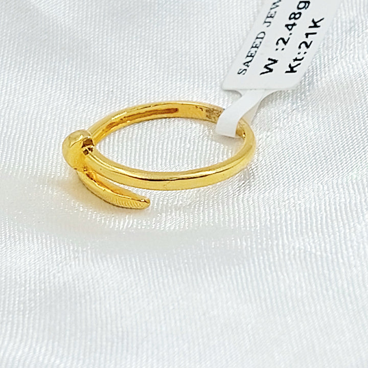 21K خاتم مسمار-مجوهرات الشيخ سعيد-Saeed Jewelry 