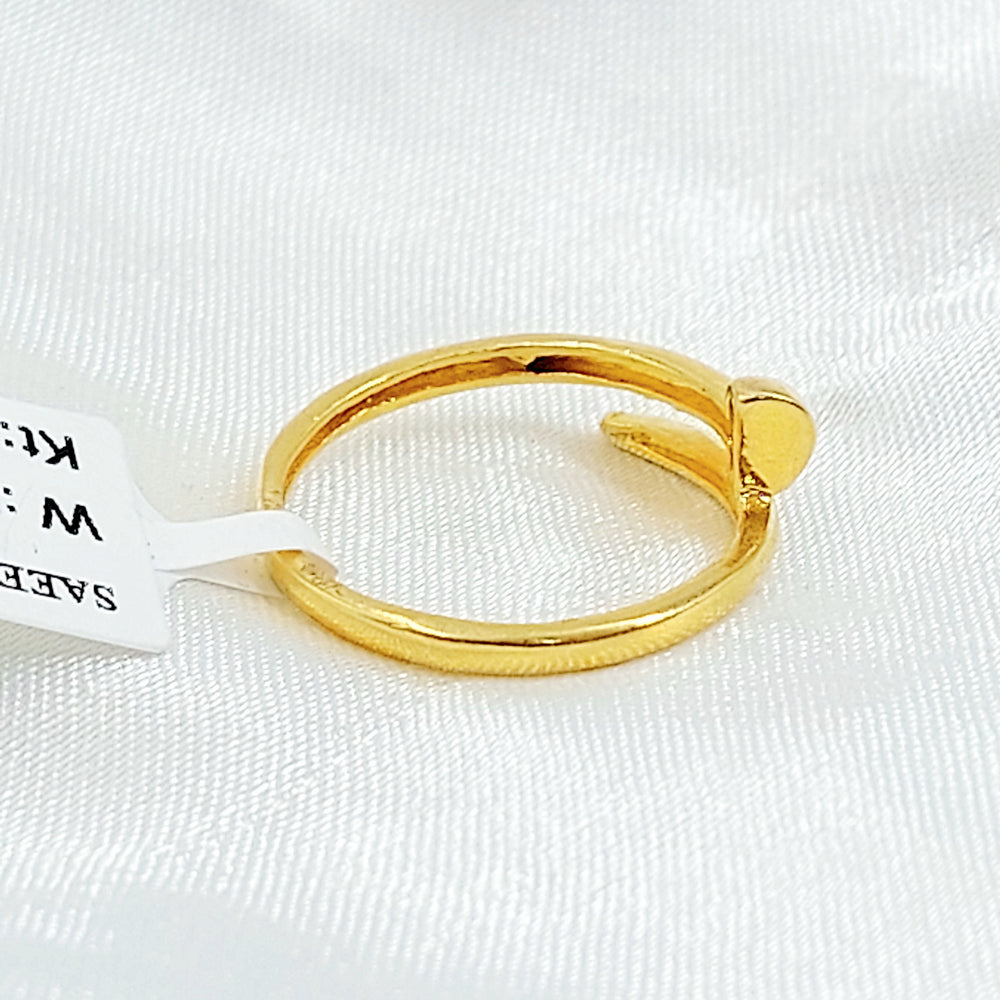 21K خاتم مسمار-مجوهرات الشيخ سعيد-Saeed Jewelry 