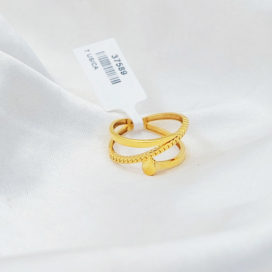 21K خاتم مسمار-مجوهرات الشيخ سعيد-Saeed Jewelry 