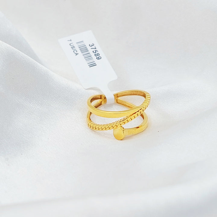 21K خاتم مسمار-مجوهرات الشيخ سعيد-Saeed Jewelry 