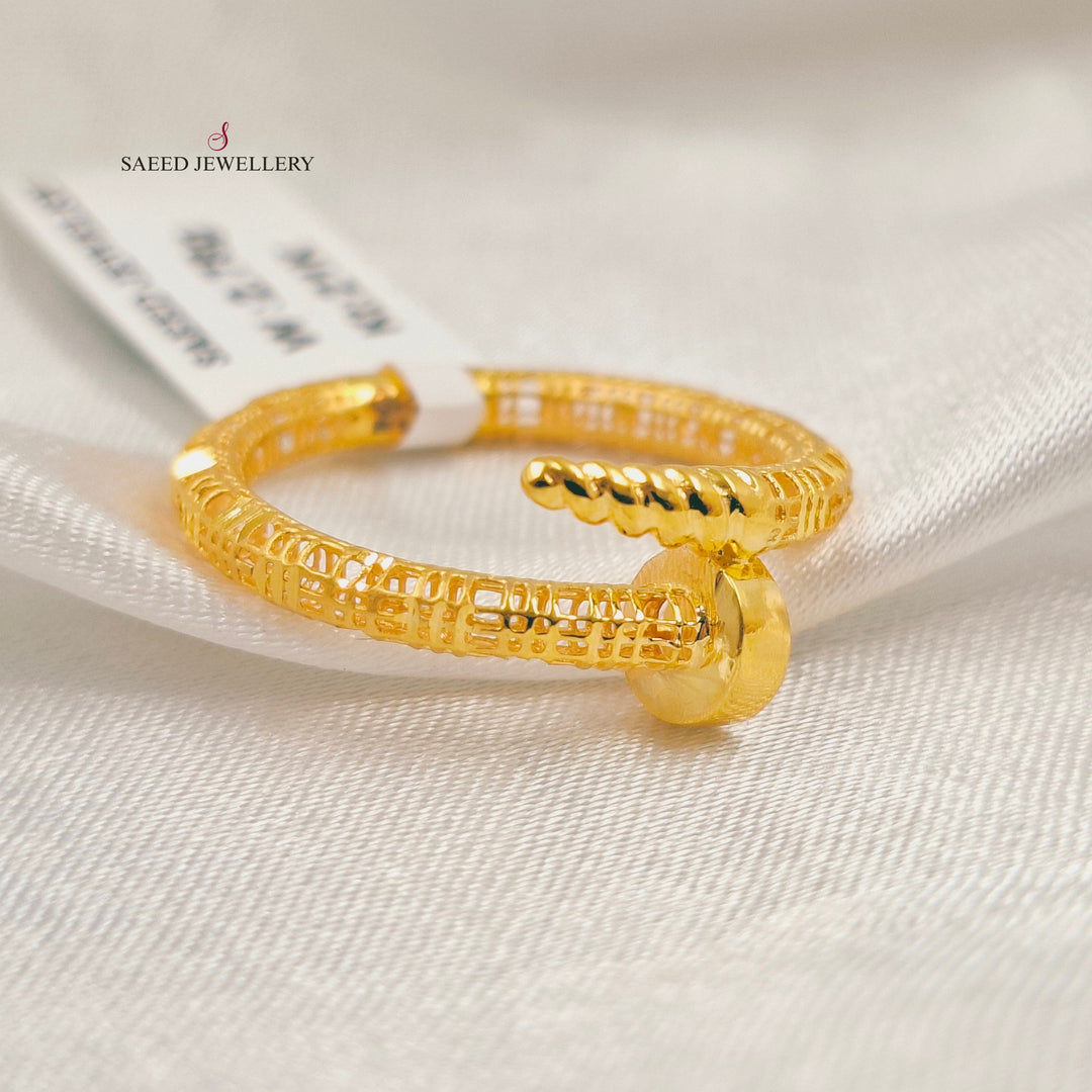21K خاتم مسمار-مجوهرات الشيخ سعيد-Saeed Jewelry 