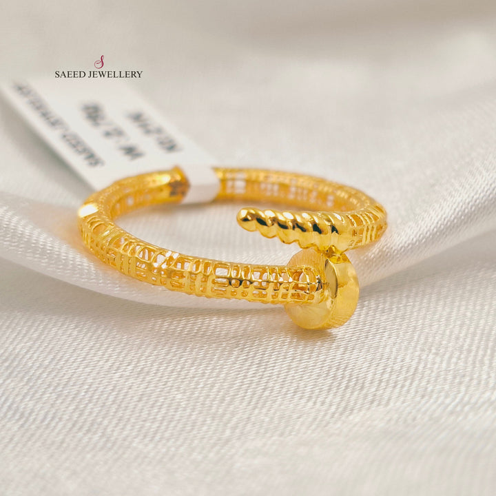 21K خاتم مسمار-مجوهرات الشيخ سعيد-Saeed Jewelry 