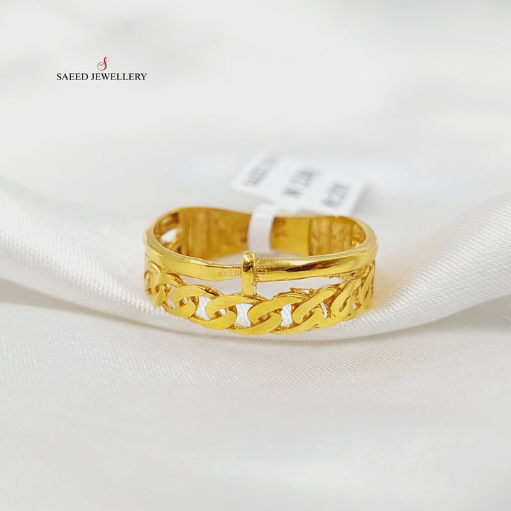 21K خاتم مسمار-مجوهرات الشيخ سعيد-Saeed Jewelry 